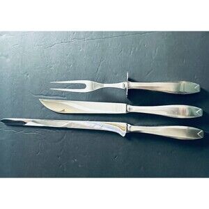 Hoffritz Cutlery Stainless Steel  Carving Knives & Fork ~ Germany Sleek Modern